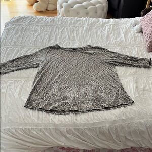 Lucky brand Black and Gray Women's Top